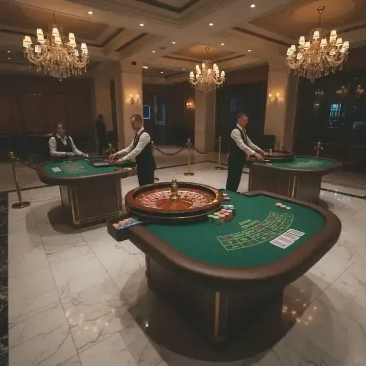 Mesas de blackjack e roleta europeia com dealers profissionais